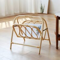 Décoration en rotin porte revues pliable et bohème chic GREG