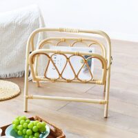 Décoration en rotin porte revues pliable et bohème chic GREG