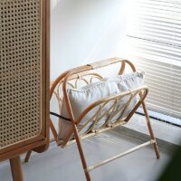 Décoration en rotin porte revues pliable et bohème chic GREG