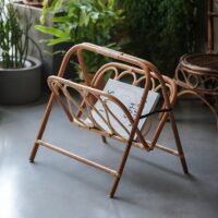 Décoration en rotin porte revues pliable et bohème chic GREG