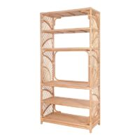 Étagère en rotin de rangements à plusieurs compartiments style feuillage NIAM