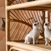 Étagère en rotin de rangements à plusieurs compartiments style feuillage NIAM