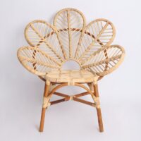 Fauteuil en rotin artisanal fleur style ethnique inca FLOS