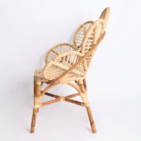 Fauteuil en rotin artisanal fleur style ethnique inca FLOS