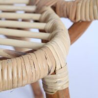 Fauteuil en rotin artisanal fleur style ethnique inca FLOS