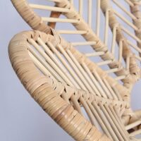 Fauteuil en rotin artisanal fleur style ethnique inca FLOS