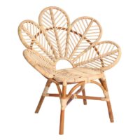Fauteuil en rotin artisanal fleur style ethnique inca FLOS