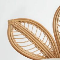 Fauteuil en rotin artisanal royal style floral abstrait FLAREUS