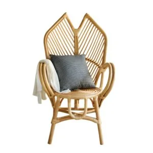 Fauteuil en rotin majestueux avec forme trône royal MARCUS