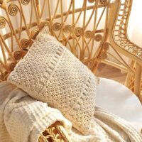 Fauteuil en rotin trône majestueux pour mariage ou décoration bohème shabby chic ELOISE