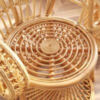 Fauteuil en rotin trône majestueux pour mariage ou décoration bohème shabby chic ELOISE