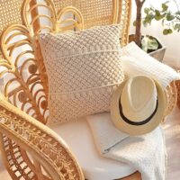 Fauteuil en rotin trône majestueux pour mariage ou décoration shabby chic ELOISE