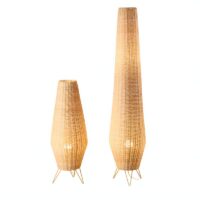 Lampe en rotin de sol pour salon naturelle et chic grande CLAUDIA