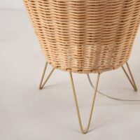 Lampe en rotin de sol pour salon naturelle et chic grande CLAUDIA