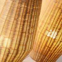 Lampe en rotin de sol pour salon naturelle et chic grande CLAUDIA