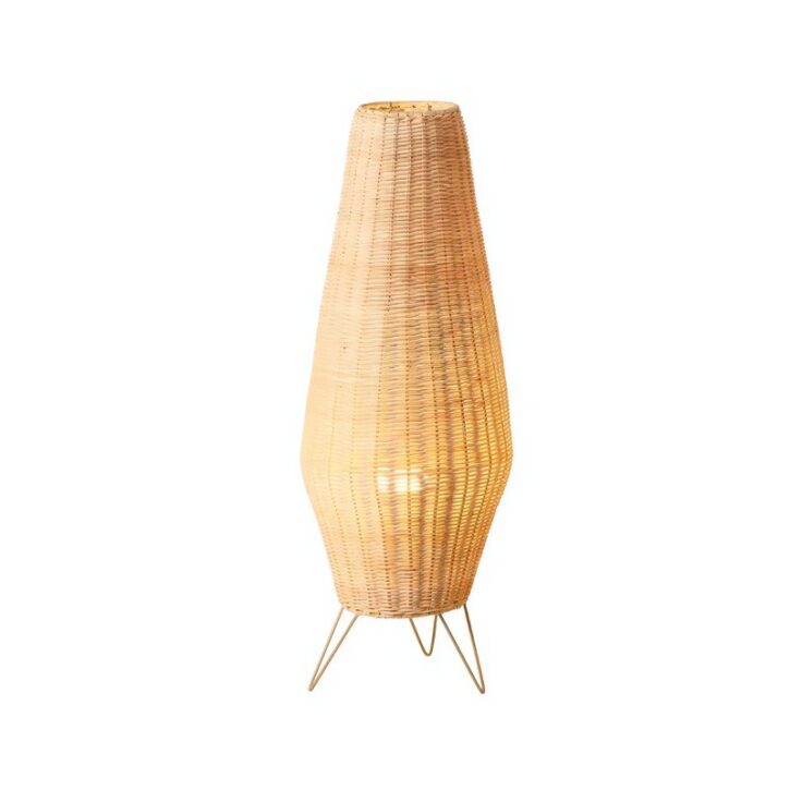 Lampe en rotin de sol pour salon naturelle et chic petite CLAUDIA