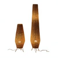 Lampe en rotin de sol pour salon naturelle et chic petite CLAUDIA