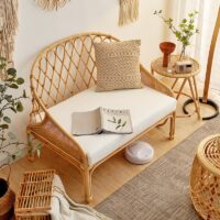 Lit en rotin modulable et convertible en fauteuil et table ATOUT