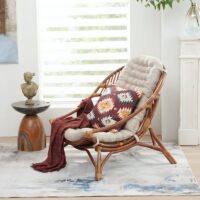 Loveuse en rotin fauteuil avec coussin confortable de repos CORBELLA