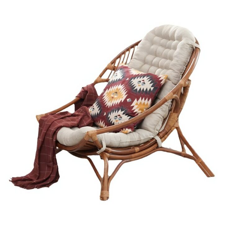 Loveuse en rotin fauteuil avec coussin confortable de repos CORBELLA