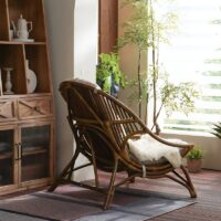 Loveuse en rotin fauteuil avec coussin confortable de repos CORBELLA