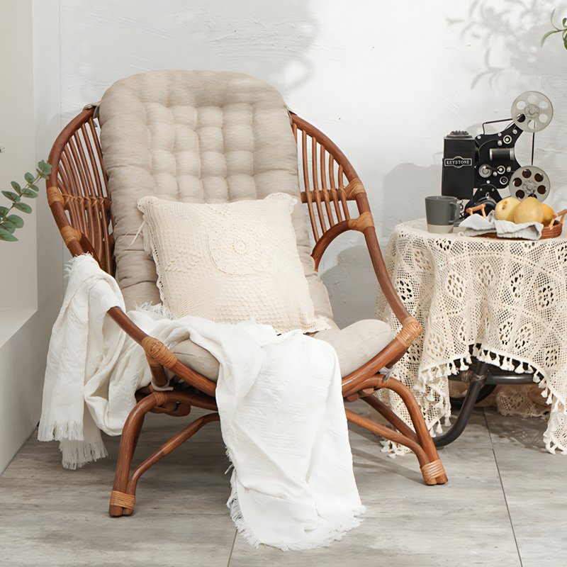 Loveuse en rotin fauteuil avec coussin confortable de repos CORBELLA