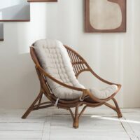 Loveuse en rotin fauteuil avec coussin confortable de repos CORBELLA