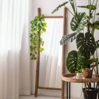 Miroir en rotin bois solide murale posé style campagne AVRIL