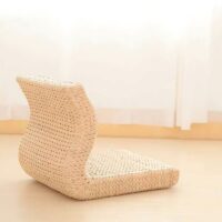 Pouf en rotin pour le sol avec dossier incurvé confortable VASICILI