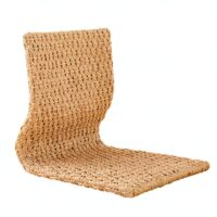 Pouf en rotin tressé et fibre naturelle pour le sol avec dossier fin confortable VASICILI