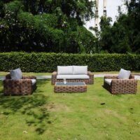 Salon de jardin en rotin synthétique pour extérieur résistant et pratique CLIVA