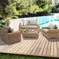 Salon de jardin en rotin synthétique pour extérieur résistant et pratique CLIVA
