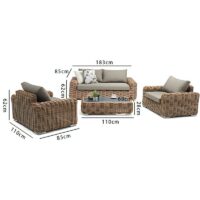 Salon de jardin en rotin synthétique pour extérieur résistant et pratique CLIVA