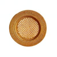 Set de table en rotin rond pour assiette simple et élégant JACPE