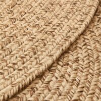 Tapis en rotin et jute tressé ovale nuance de beige et marron CIRCUS