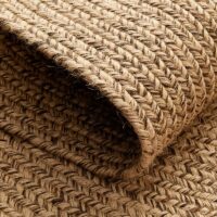 Tapis en rotin et jute tressé ovale nuance de beige et marron CIRCUS