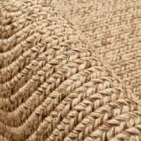 Tapis en rotin et jute tressé ovale nuance de beige et marron CIRCUS