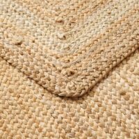 Tapis en rotin et jute uni tressé rectangulaire minimaliste CIRCUS