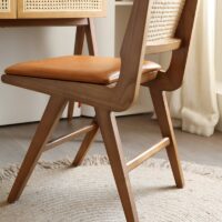 Bureau en rotin et bois d’appoint style scandinave moderne LIBRE