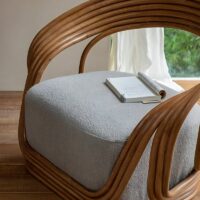 Loveuse en rotin et bambou abstraite et design avec assise confortable DIONISOS