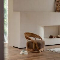 Loveuse en rotin et bambou abstraite et design avec assise confortable DIONISOS