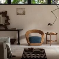 Loveuse en rotin et bambou abstraite et design avec assise confortable DIONISOS