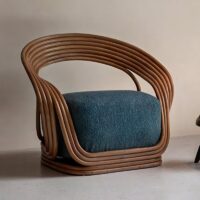 Loveuse en rotin et bambou abstraite et design avec assise confortable DIONISOS