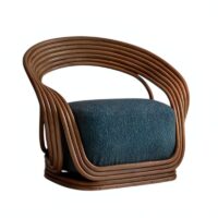Loveuse en rotin et bambou abstraite et design avec assise confortable DIONISOS